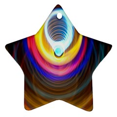 Colorful Glow Hole Space Rainbow Star Ornament (two Sides) by Mariart