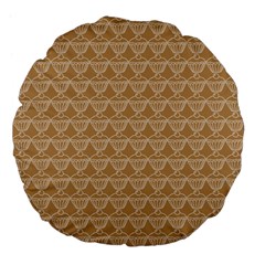 Cake Brown Sweet Large 18  Premium Flano Round Cushions by Mariart