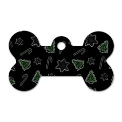 Ginger Cookies Christmas Pattern Dog Tag Bone (two Sides) by Valentinaart