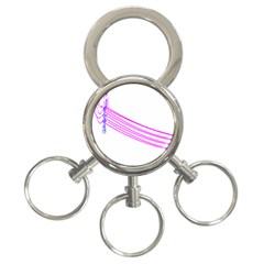 Electricty Power Pole Blue Pink 3-ring Key Chains by Mariart