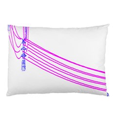Electricty Power Pole Blue Pink Pillow Case (two Sides)