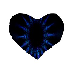 Exploding Flower Tunnel Nature Amazing Beauty Animation Blue Purple Standard 16  Premium Flano Heart Shape Cushions