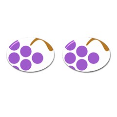 Fruit Grape Purple Cufflinks (oval) by Mariart