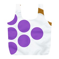 Fruit Grape Purple Full Print Recycle Bags (l)  by Mariart
