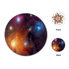 Galaxy Space Star Light Playing Cards (round) 