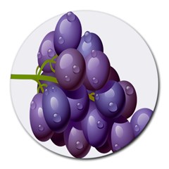 Grape Fruit Round Mousepads by Mariart