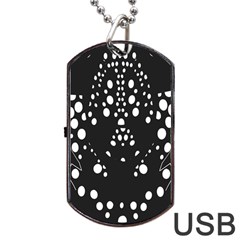 Helmet Original Diffuse Black White Space Dog Tag Usb Flash (one Side) by Mariart