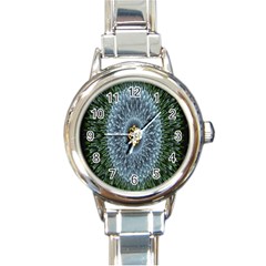 Hipnotic Star Space White Green Round Italian Charm Watch by Mariart