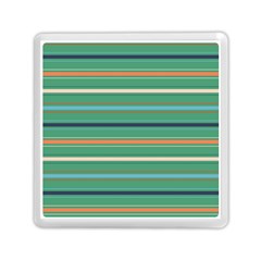 Horizontal Line Green Red Orange Memory Card Reader (square) 