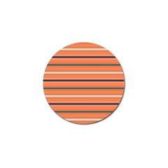 Horizontal Line Orange Golf Ball Marker by Mariart