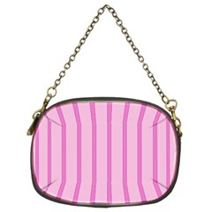 Line Pink Vertical Chain Purses (two Sides)  by Mariart