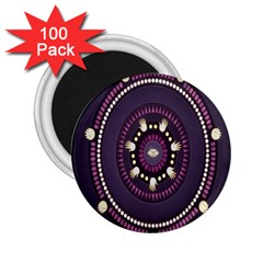 Mandalarium Hires Hand Eye Purple 2 25  Magnets (100 Pack)  by Mariart