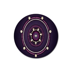 Mandalarium Hires Hand Eye Purple Rubber Coaster (round) 