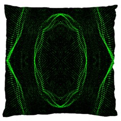 Green Foam Waves Polygon Animation Kaleida Motion Large Cushion Case (two Sides) by Mariart