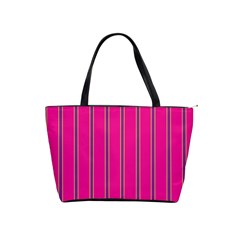 Pink Line Vertical Purple Yellow Fushia Shoulder Handbags