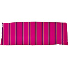 Pink Line Vertical Purple Yellow Fushia Body Pillow Case (dakimakura)