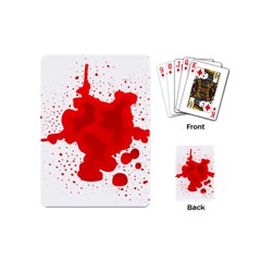 Red Blood Transparent Playing Cards (mini)  by Mariart