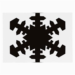 Snowflakes Black Large Glasses Cloth (2-side)