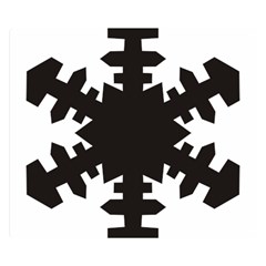 Snowflakes Black Double Sided Flano Blanket (small) 
