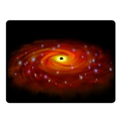 Space Galaxy Black Sun Fleece Blanket (small)