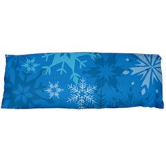 Snowflakes Cool Blue Star Body Pillow Case (dakimakura)