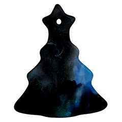 Space Star Blue Sky Christmas Tree Ornament (two Sides)