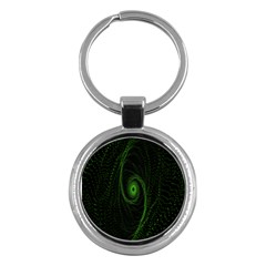 Space Green Hypnotizing Tunnel Animation Hole Polka Green Key Chains (round) 