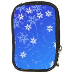 Winter Blue Snowflakes Rain Cool Compact Camera Cases