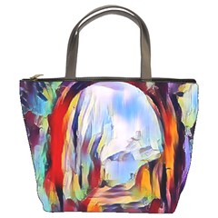 Abstract Tunnel Bucket Bags