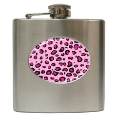 Pink Leopard Hip Flask (6 Oz)