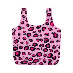 Pink Leopard Full Print Recycle Bags (m) 