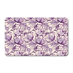 Vegetable Cabbage Purple Flower Magnet (rectangular)