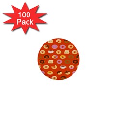 Coffee Donut Cakes 1  Mini Buttons (100 Pack) 