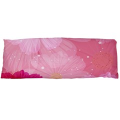 Cosmos Flower Floral Sunflower Star Pink Frame Body Pillow Case (dakimakura) by Mariart