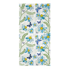 Flower Blue Butterfly Leaf Green Shower Curtain 36  X 72  (stall)  by Mariart