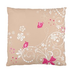 Flower Bird Love Pink Heart Valentine Animals Star Standard Cushion Case (two Sides)
