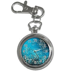 Flower Back Leaf River Blue Star Key Chain Watches