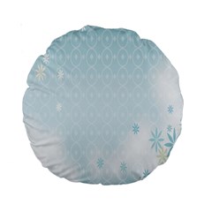 Flower Blue Polka Plaid Sexy Star Love Heart Standard 15  Premium Round Cushions by Mariart