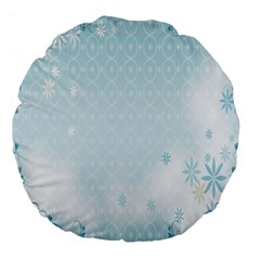 Flower Blue Polka Plaid Sexy Star Love Heart Large 18  Premium Flano Round Cushions