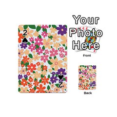 Flower Floral Rainbow Rose Playing Cards 54 (mini)  by Mariart