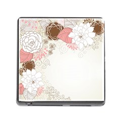 Flower Floral Rose Sunflower Star Sexy Pink Memory Card Reader (square) by Mariart