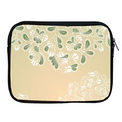 Flower Frame Green Sexy Apple Ipad 2/3/4 Zipper Cases