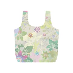 Flower Rainbow Star Floral Sexy Purple Green Yellow White Rose Full Print Recycle Bags (s)  by Mariart