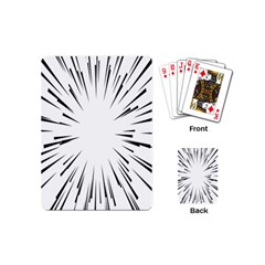 Line Black Sun Arrow Playing Cards (mini) 