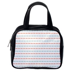 Line Polka Dots Blue Red Sexy Classic Handbags (one Side) by Mariart