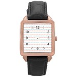 Line Polka Dots Blue Red Sexy Rose Gold Leather Watch  Front
