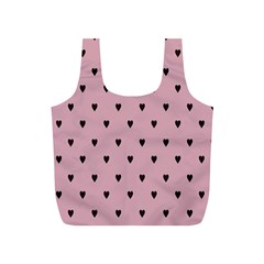 Love Black Pink Valentine Full Print Recycle Bags (s)  by Mariart