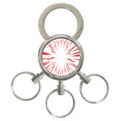 Line Red Sun Arrow 3-ring Key Chains