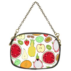 Mango Fruit Pieces Watermelon Dragon Passion Fruit Apple Strawberry Pineapple Melon Chain Purses (two Sides) 