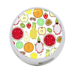 Mango Fruit Pieces Watermelon Dragon Passion Fruit Apple Strawberry Pineapple Melon 4-port Usb Hub (two Sides)  by Mariart
